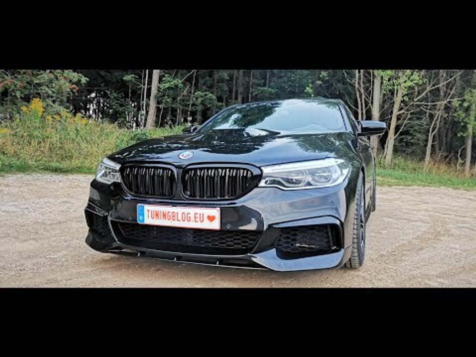 Schwarze BMW M Performance Nieren (Ziergitter / Doppelsteg) BMW G30 M550i - Passgenauigkeit