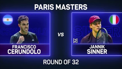 Sinner beats Cerundolo to reach first Paris QFs