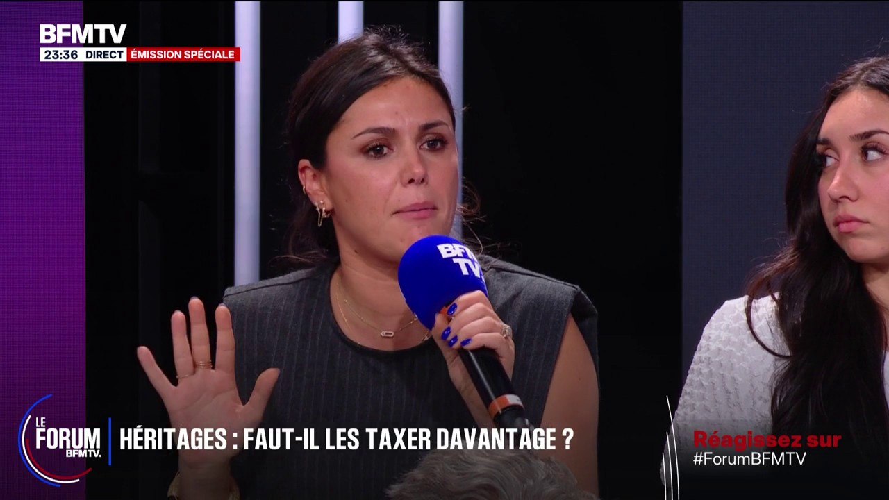 FORUM BFM - "Vous allez venir me dire, à moi qui me suis saigné à travailler, que l'héritage de ma fille, ça lui tombe du ciel?": Laura Warton-Martinez, auto-entrepreneuse, réagit à la taxe sur les héritages