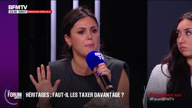 FORUM BFM - Vous allez venir me dire, à moi qui me suis saigné à travailler, que l'héritage de ma fille, ça lui tombe du ciel? : Laura Warton-Martinez, auto-entrepreneuse, réagit à la taxe sur les héritages