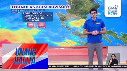Weather update as of 7AM (October 31, 2025) | Unang Balita