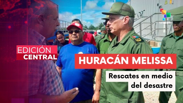 Presidente Díaz-Canel recorre zonas afectadas por el huracán Melissa en Holguín