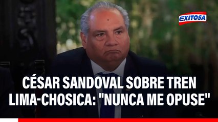Gobierno de José Jerí retoma proyecto Tren Lima-Chosica: "Nunca me opuse", señala César Sandoval