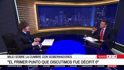 Milei habló sobre la reunión con gobernadores en A24