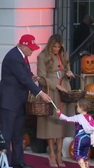President Trump and the First Lady host trick-or-treaters at the White House