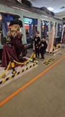 Boys Get Scared by Halloween Spirit Animatronics