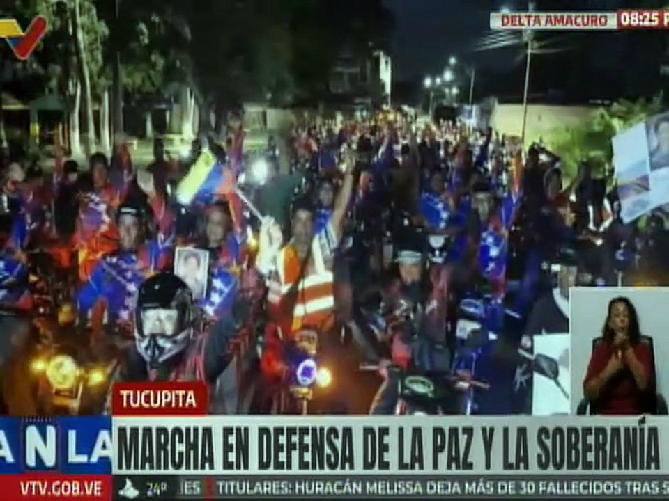 Motorizados del estado Delta Amacuro marcharon en defensa de la paz y la soberanía nacional