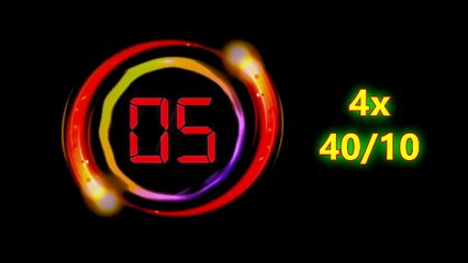 Workout Timer 4 X 40/10 seconds - Relógio Regressivo Treino