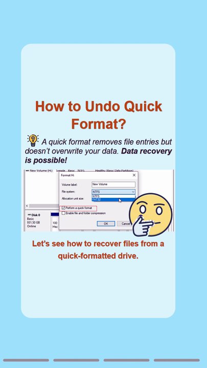 Undo a Quick Format and Get Your Data Back [2025]