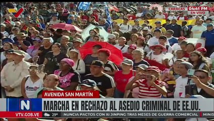 Pueblo venezolano marcha en defensa de nuestra paz y el repudio al asedio criminal de EE. UU