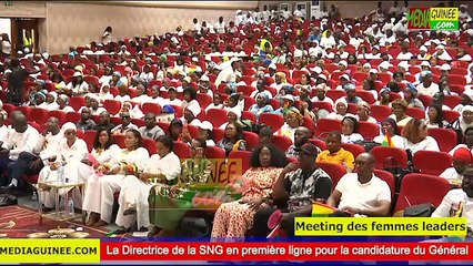Meeting des femmes leaders : Doussou Nabé, la Directrice de la Société Navale de Guinée en première ligne pour la candidature du Général Doumbouya.