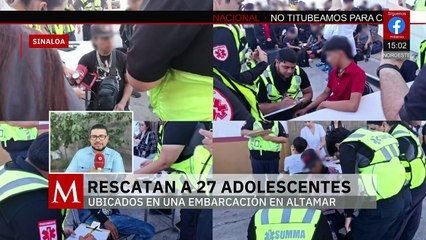 Autoridades de Sinaloa rescatan a 28 personas en altamar; la mayoría son menores de edad