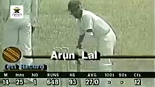 Arun Lal 30 off 80 Balls 145 Mins 4 Fours vs West Indies First Innings 3rd Test at Port of Spain, Apr 15 1989 (CT)