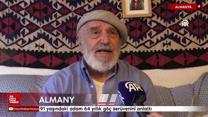 91 yaşındaki adam Almanya'ya 64 yıllık göç serüvenini anlattı