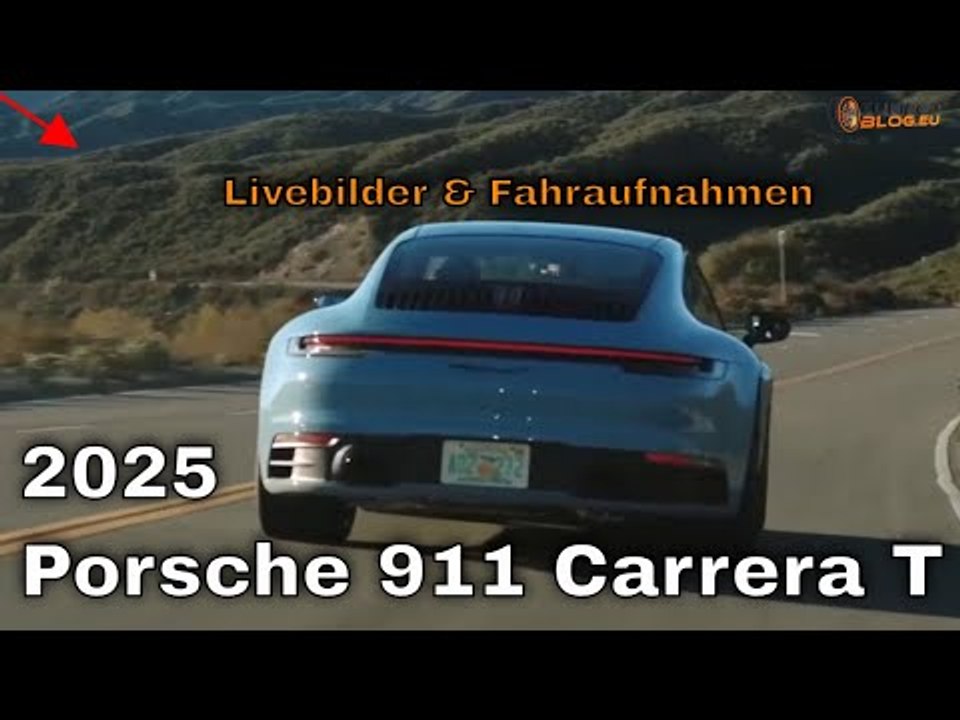 Erste Livebilder: 2025 Porsche 911 Carrera T (992.2) – leichter,  sportlicher Handschalter