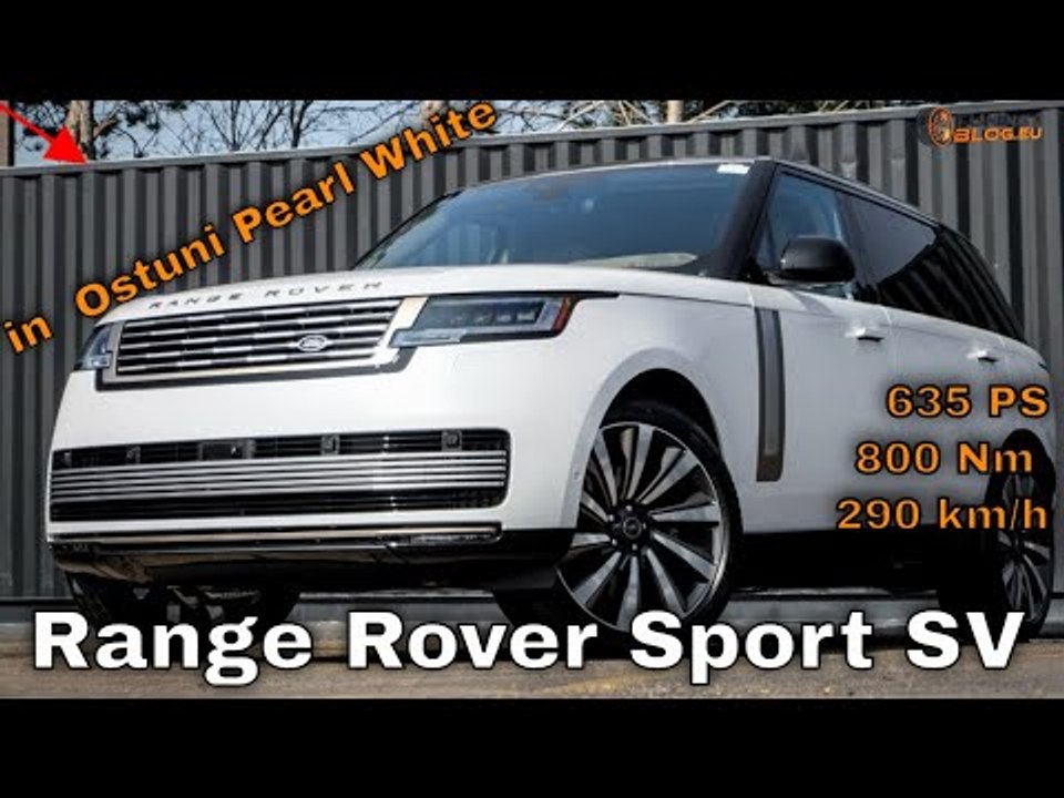 Range Rover Sport SV in Ostuni Pearl White: 635 PS, 800 Nm, 290 km/h