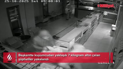 Kuyumcudaki soygun kamerada! 7 kilo altın böyle çalındı