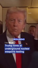 Trump hints at underground nuclear weapons testing