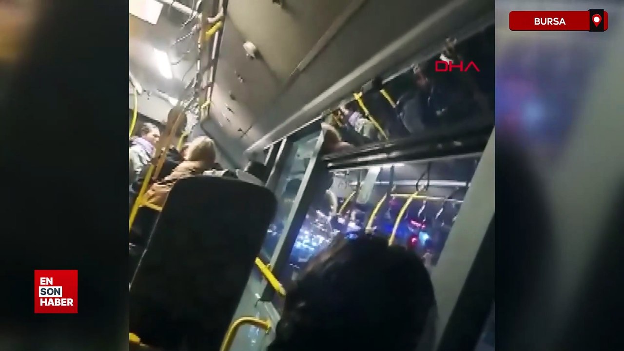 Bursa'da otobüste, kadınların yer kavgası