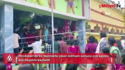 Hindistan'da tapınakta izdiham! Korkuluklar çöktü, can kaybı var