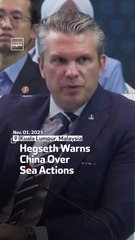 Hegseth Warns China Over Sea Actions
