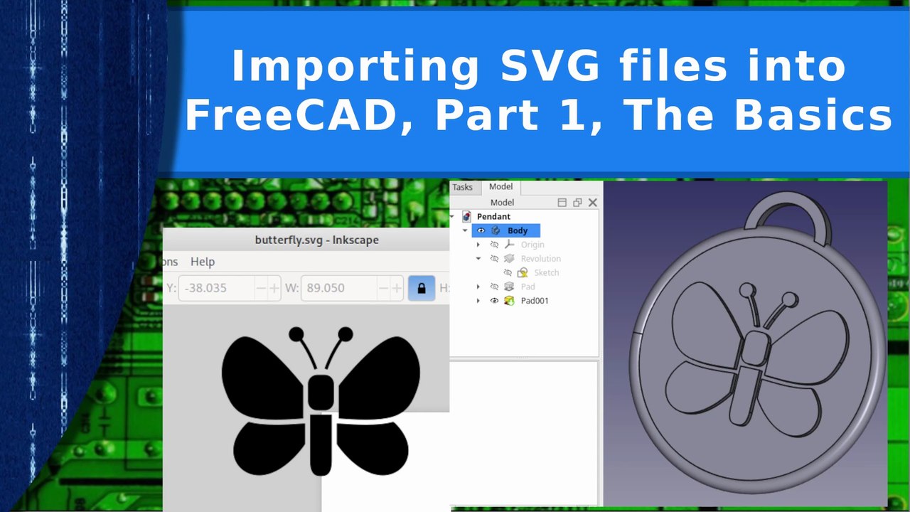 FreeCAD - Importing SVG drawings Part 1 The basics