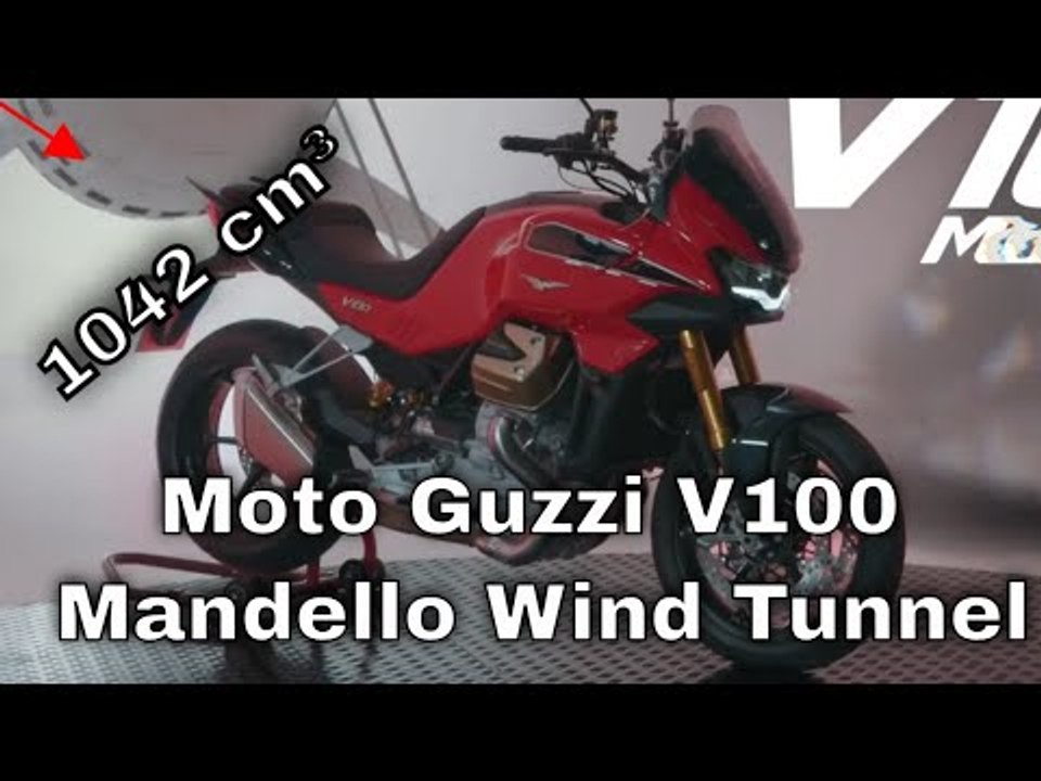 Moto guzzi v100 mandello wind tunnel 2025: jubiläums-bike mit innovativer aerodynamik