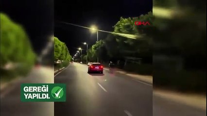 Trafikteki tek teker magandası böyle yakalandı