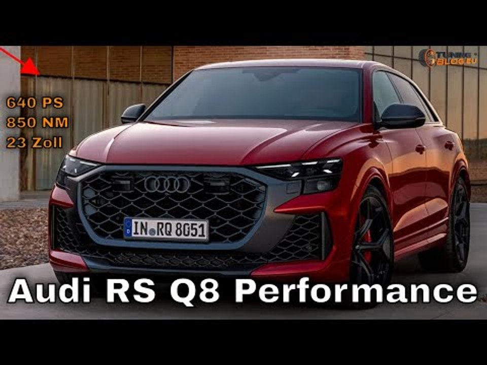 2025 audi rs q8 performance: 640 ps, chilli red metallic, die neuerungen im detail!