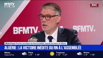 Dénonciation de l'accord franco-algérien: "Le RN l'a emporté grâce à la démobilisation de Renaissance", assure Olivier Faure (PS)