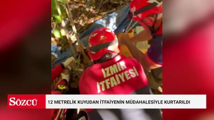 12 metrelik kuyudan itfaiyenin müdahalesiyle kurtarıldı