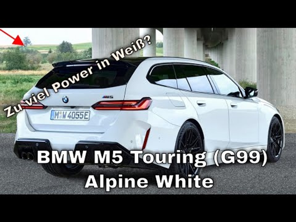 Bmw m5 touring (g99) in alpine white | exterieur, interieur, fahraufnahmen, sound