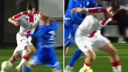 Il fratello di Kvaratskhelia è un giocoliere: tunnel, dribbling e assist in nazionale!