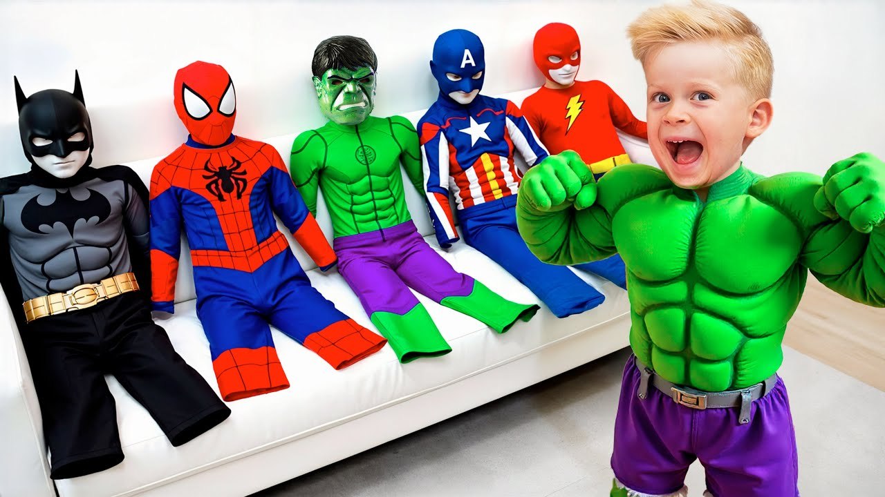 Kids turn into superheroes - Funny stories for kids