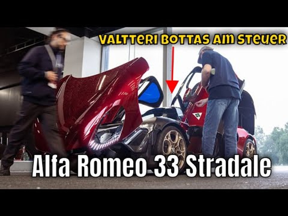 Formel-1-star valtteri bottas testet den alfa romeo 33 stradale in balocco