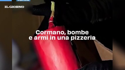 Cormano, bombe e armi in una pizzeria