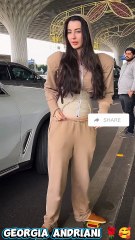 Bollywood Actress Giorgia Andriani Spotted at Mumbai Airport 🔥🌹❤️