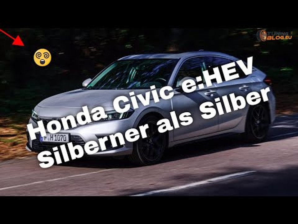 2024 honda civic e:hev mit verrückter 64% "echt silber" lackierung