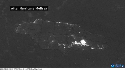 Devastating power losses across Jamaica after Hurricane Melissa captured in satellite imagery