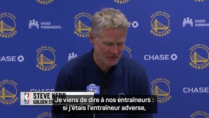 Warriors - Kerr : "Quand les stars ne jouent pas, on sait que ça va être dur"