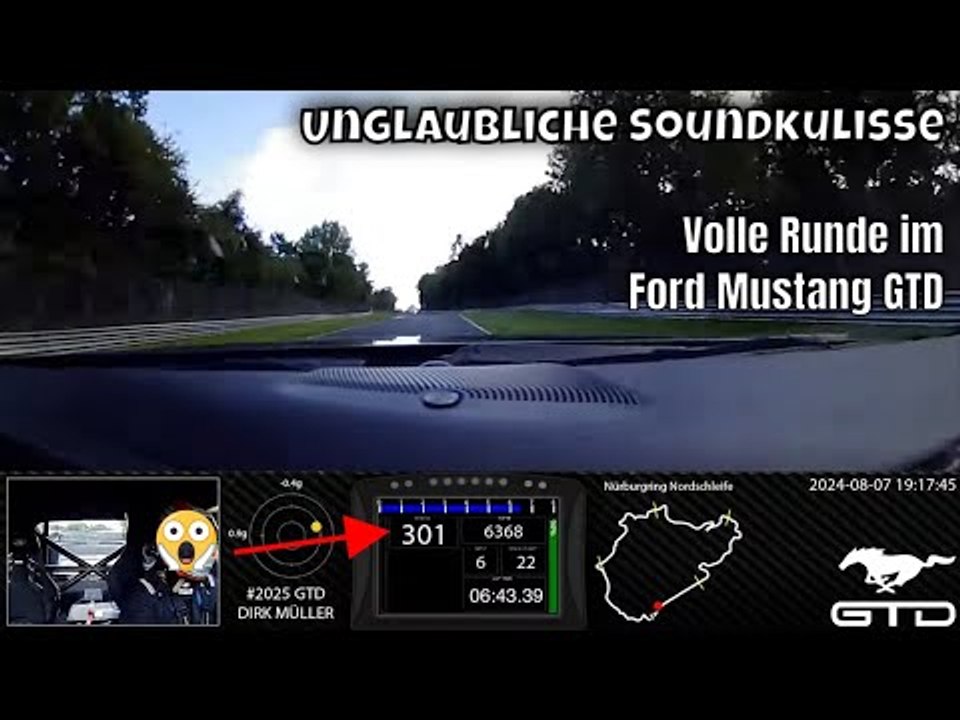 Volle Runde - Ford Mustang GTD 6:57 min. Nürburgring-Rekordfahrt Cockpit-View