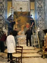 Valle di Maddaloni (CE) - Chiesa dell’Annunziata: Pala d’altare dell’Annunciazione (31.10.25)