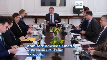 Europejski komisarz ds. budżetu Piotr Serafin w Grecji