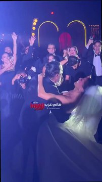 لحظة سقوط هادي الباجوري وعروسته في حفل الزفاف