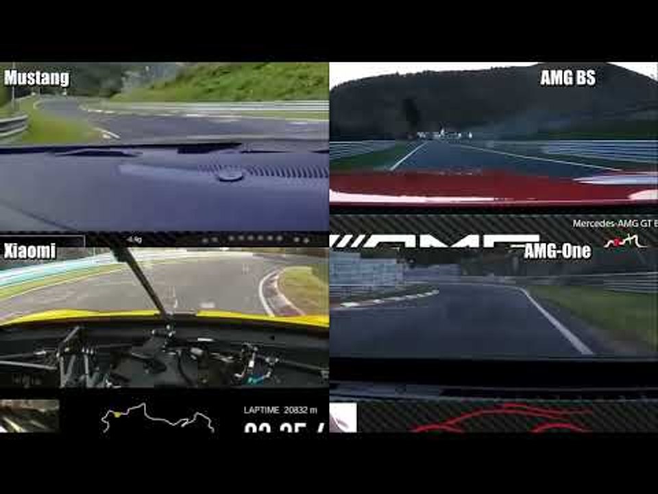 Mercedes-AMG GT vs. Mustang GTD vs. Xiaomi SU7 vs. AMG One: Nordschleifen-Rekorde im Vergleich!