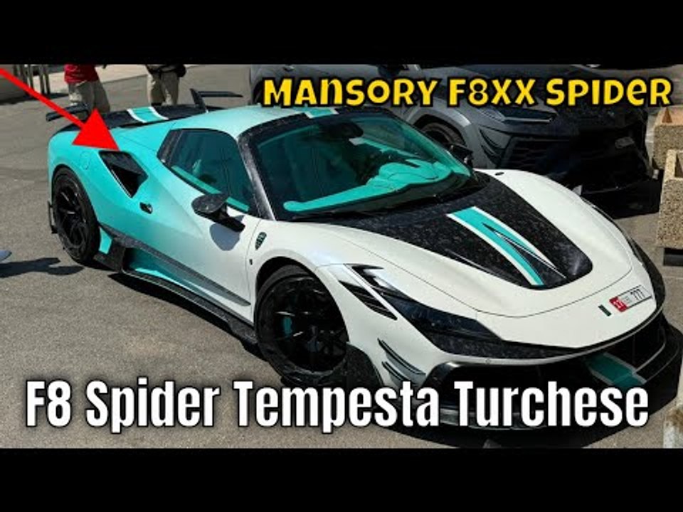 2023 mansory f8xx ferrari f8 spider tempesta turchese | unglaubliche fakten
