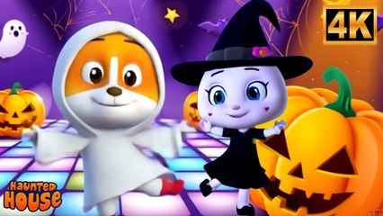 4K Halloween Kaboochi Dance Song | Haunted House Halloween Nursery Rhymes | Spooky Kids Dance Music 2025