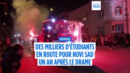 Serbie : des milliers d’étudiants en route vers Novi Sad pour commémorer le drame