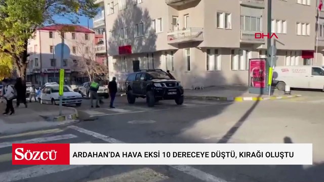 Ardahan’da hava eksi 10 dereceye düştü, kırağı oluştu
