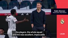 Alonso praises Vinicius' 'impeccable' response since El Clasico outburst